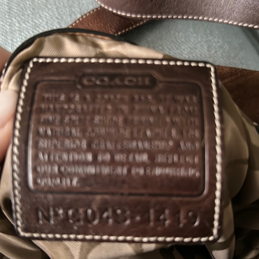 Brown coach bag